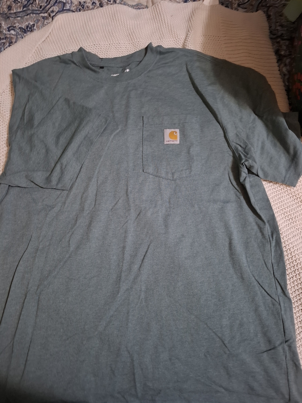 Carhartt Men’s Pocket T-Shirt in Teal Green